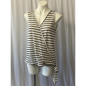 Bobeau Striped Wrap Tank - Nautical Chic - M